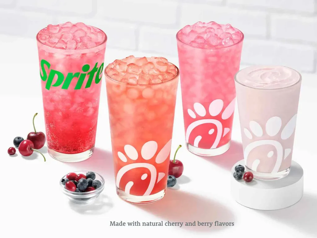 Chick-fil-A’s Fall 2025 Menu Launches August 18 with New Pub-Style Pretzel Cheddar Club Sandwich, Seasonal Cherry Berry & Sprite Drink, and Chick-fil-A Sauce Waffle Chips You’ll Want to Try First 1 Cherry Berry drink series—but this time, there’s a fizzy twist. The new Cherry Berry & Sprite