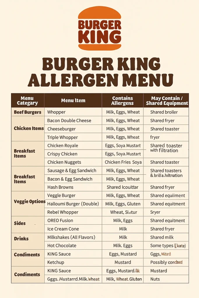 Burger King Allergen Menu 2025 1 Burger King Allergen Menu