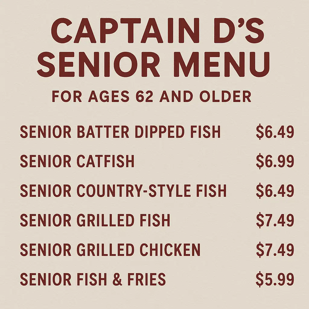 captain d's platter menu Prices